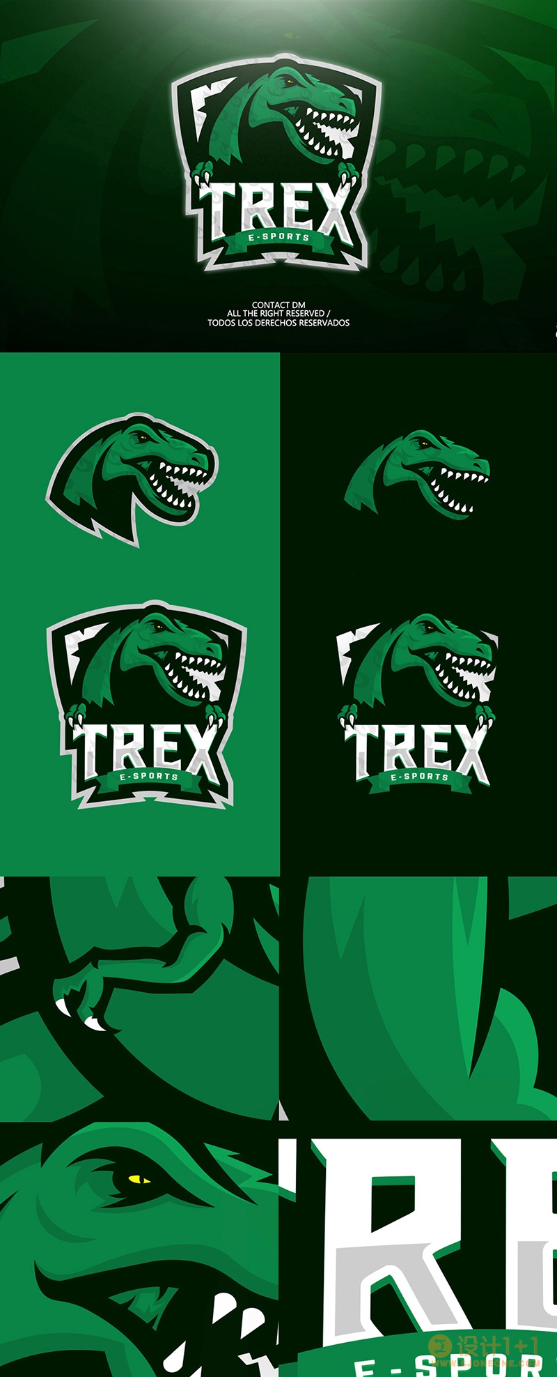 标志设计元素应用实例：恐龙(二)