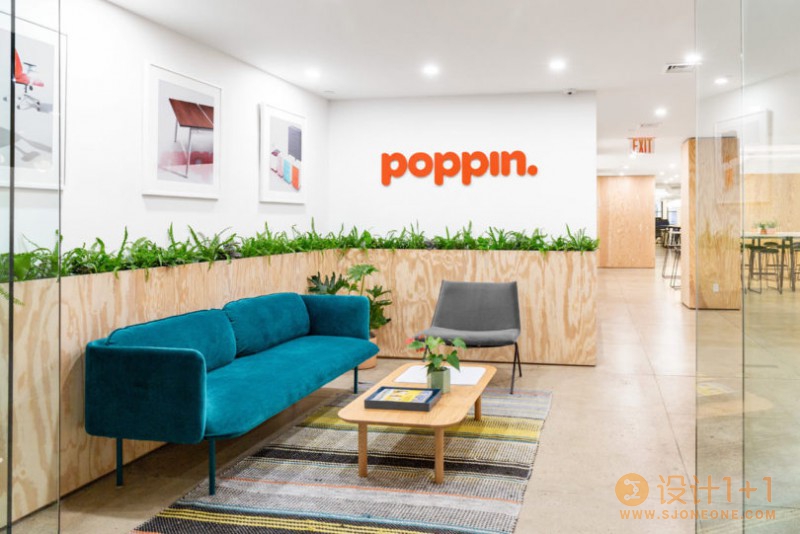 线上办公家具零售商Poppin纽约总部办公室设计