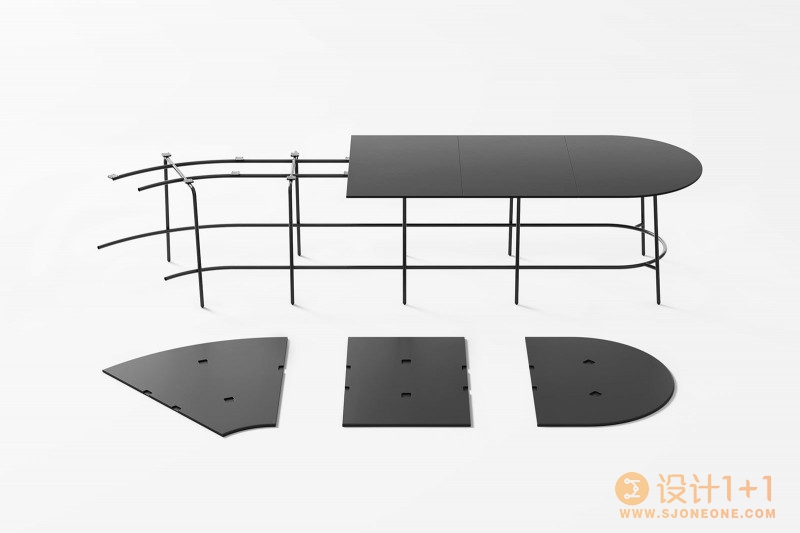 Nest极简主义的模块化桌子设计