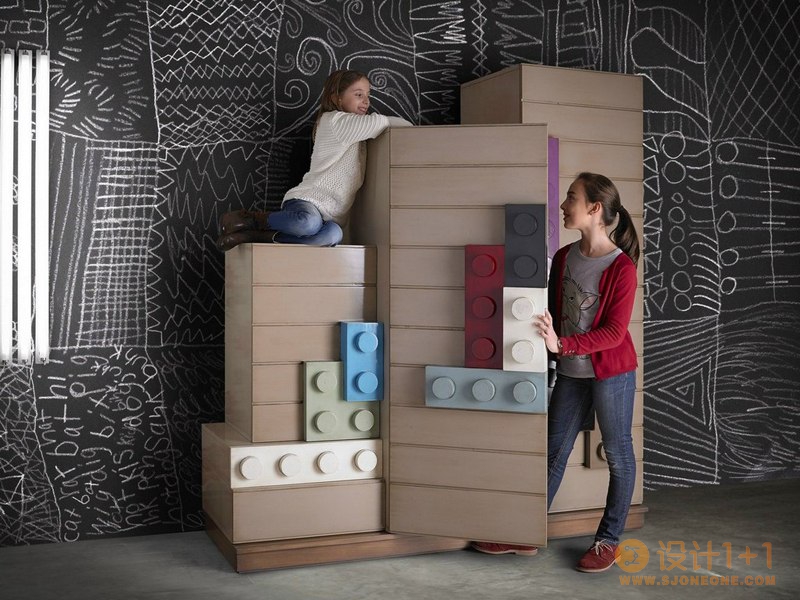 乐高积木风格儿童房家具设计