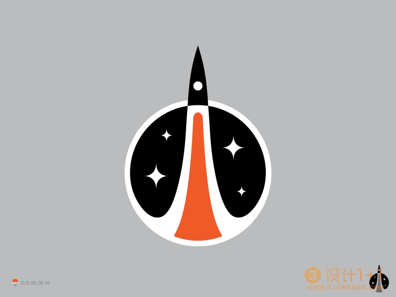 65款很酷的火箭logo设计